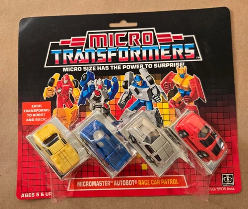 Race Car Patrol Micromaster G1 Transformers 1989 Hasbro Vintage Figure MOSC