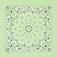 22" Paisley Bandana Handkerchief Scarf Assorted Pastels 100 Cotton Made In USA