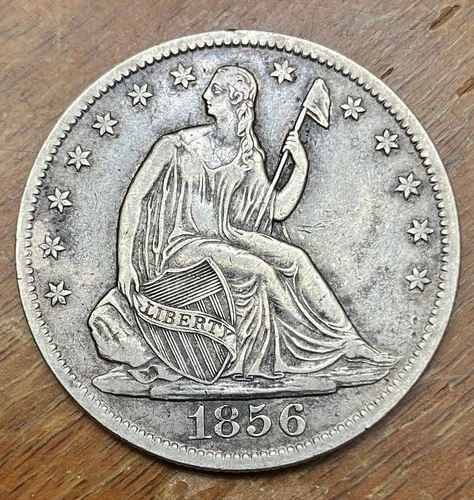 1856 O Seated Liberty Half Dollar, VF+, No Arrows/Motto, Early Silver, 50 C