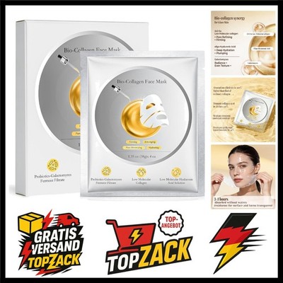 Collagen Gesichtsmaske 4 Stück Hydratation Repair Elastizität für Alle Hauttypen