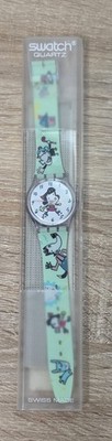 Vintage 1994 Swatch GP116 Happiness Cartoon Quartz Watch w/Original Case