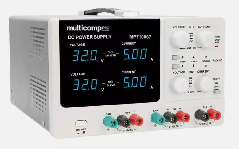 Multicomp Pro Bench Power Supply Adjustable 3 Output 32V 5A -  MP710067 Incl VAT