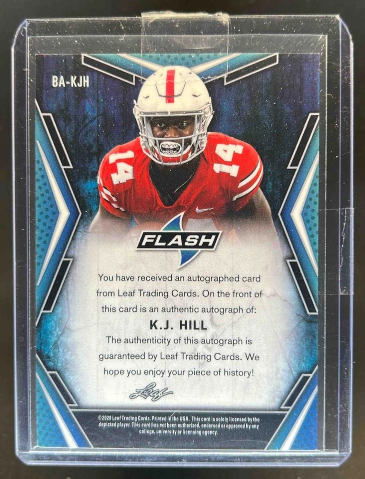 2020 Leaf Flash K.J. Hill RC Rookie Auto #BA-KJH Buckeyes - Image 2 of 2