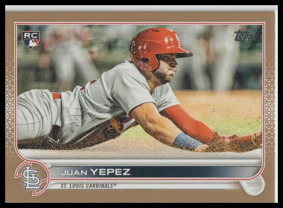 2022 Topps Juan Yepez 1129/2022 Gold St. Louis Cardinals
