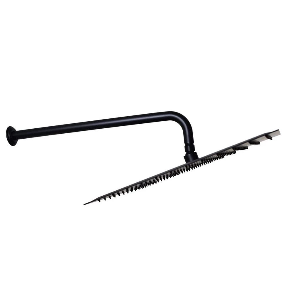 Cabezal de ducha Westbrass SHS1616-62 16" cuadrado delgado de alta presión para lluvia, mate Foto 4 de 4