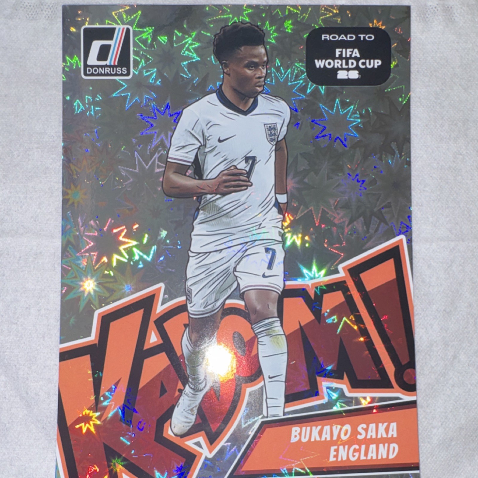 Donruss Kaboom Insert Bukayo Saka England Road to FIFA World Cup 26 Soccer