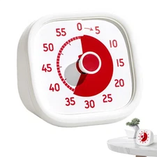 Visual Timer 60-Minute Toddler Timer Silent Time Management Tool Clock Sincere