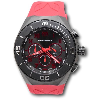 Technomarine Ocean Manta Men's 48mm Gunmetal Red Chronograph Watch TM-220020