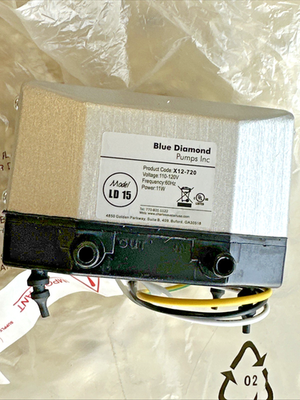 #ad Blue Diamond Pump Condensate Removal Pump Model LD15 amp; X12 720 120v 11W New $109.80