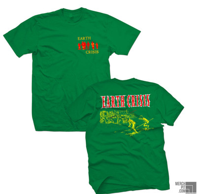 EARTH CRISIS Destroy The Machines green T-shirt All sizes XZ1513