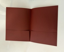 96- Premium 2-Pocket Folders Heavy Duty DARK RED 12x9  NEW Folder Bundle