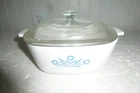Vintage Corning Ware Blue Cornflower Casserole Dish P- 1  1/2-B  Pyrex P-7-C Lid