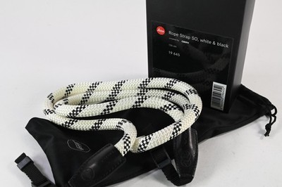 Leica Rope Strap Cooph (White Black, 49.6, Webbing Attachment) 19645 #G469