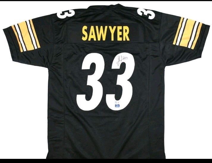 Jack Sawyer Autographed Black Pittsburgh Steelers Signed Jersey Beckett Cert