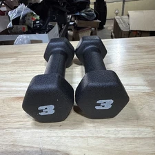 3LB Pound Neoprene Coated Dumbbells Weights 6lbs Total NEW