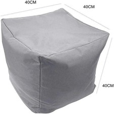 Waterproof Bean Bag Cube Footstool Water Resistan Ottoman Pouffe Indoor Outdoor
