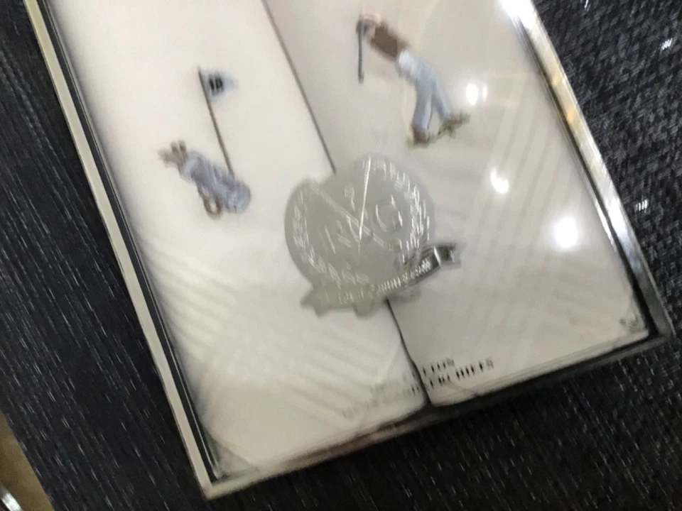 PAQUETE DE 2 PAÑUELOS ROYAL COUNTRY GOLF PARA HOMBRE algodón 18 agujeros ¡NUEVO EN CAJA! Foto 4 de 4