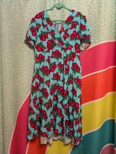 Torrid x Betsey Johnson Cherry Challis Fit & Flare Midi Dress 2XL