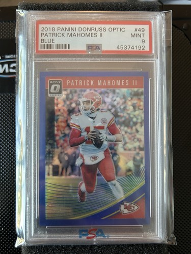 2018 Panini Donruss Optic Patrick Mahomes ll Blue 149/149 PSA 9 (2ND YEAR)