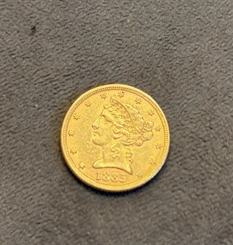 1885 Liberty Half Eagle Gold Coin