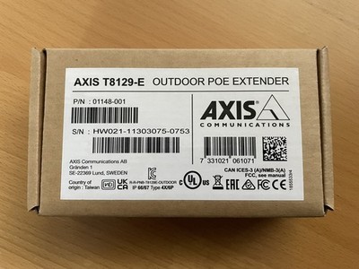 Axis T8129-E Außenbereich externer POE Ethernet Extender Teilenr. 01148-001 neu