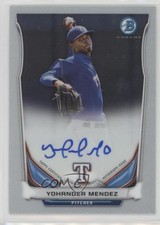 2014 Bowman Prospect Auto Chrome Yohander Mendez #BCAP-YM Auto 1u6