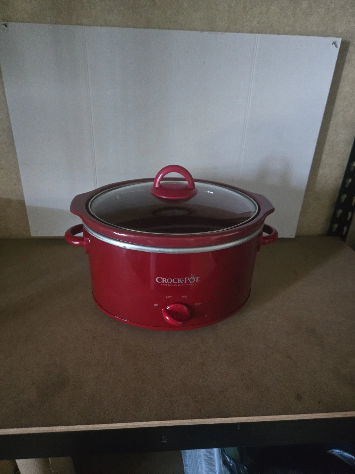 Crock-Pot SCV401-TR 4 Qt Red Slow Cooker Stoneware Temperature Control
