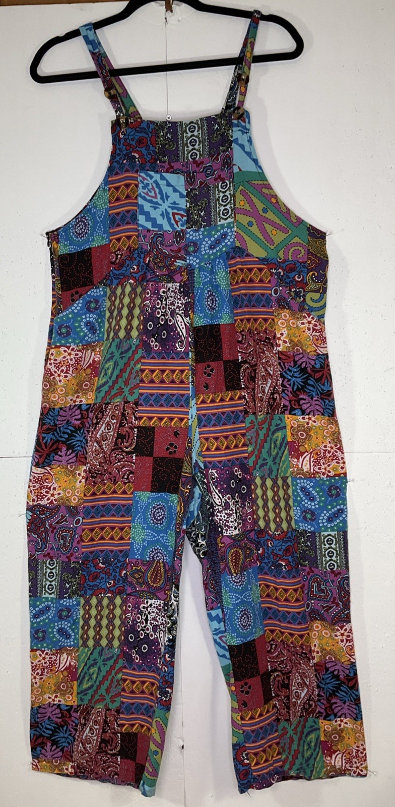 Patchwork Hippy Boho Dungarees Overalls Jumpsuit … - image 1