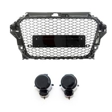 Wabendesign Kühlergrill Schwarz Glanz +PDC passt passend für Audi A3 8V 12-16 oh