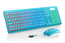 Metallic Blue RGB Backlit Keyboard  Mouse Combo