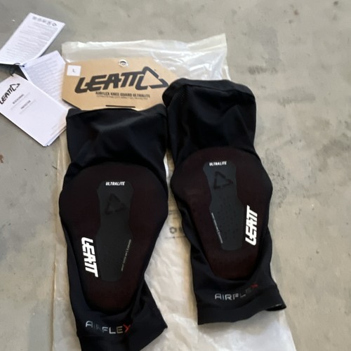 Leatt Airflex Ultralite Knee Pads MoistureCool Flexible Cycling Size L Black