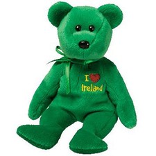 TY Beanie Baby - IRELAND the Bear (I Love Ireland) (UK Exclusive*(8.5 in) MWMTs