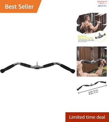 Gym Lat Bar Cable Attachment 75 cm Swiveling Handle with High Capacity Design