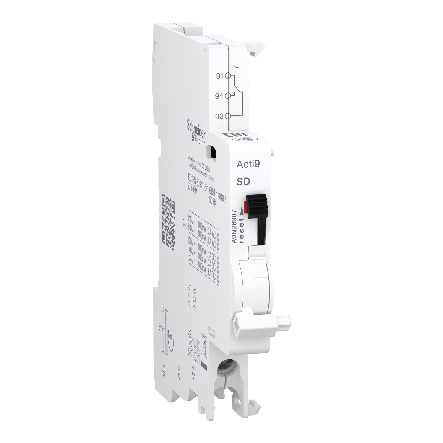 Schneider A9N26907 - Acti9 A9N SD bottom wiring 0.1-6A aux - Made In CHINA