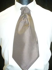 USED Cravat Necktie Pretied - LATTE' C811