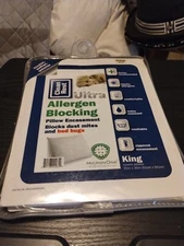 Clean Rest Allergen and Bed Bug Blocking Pillow encasement NIB