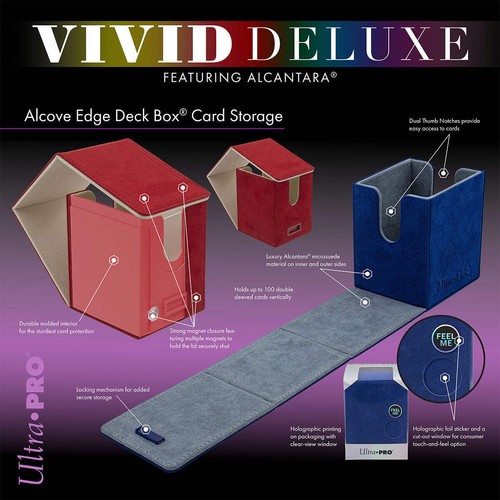 Ultra PRO Vivid Deluxe Alcove Flip Deck Box Alcantara Microsuede Karten Organizer - Bild 2 von 17
