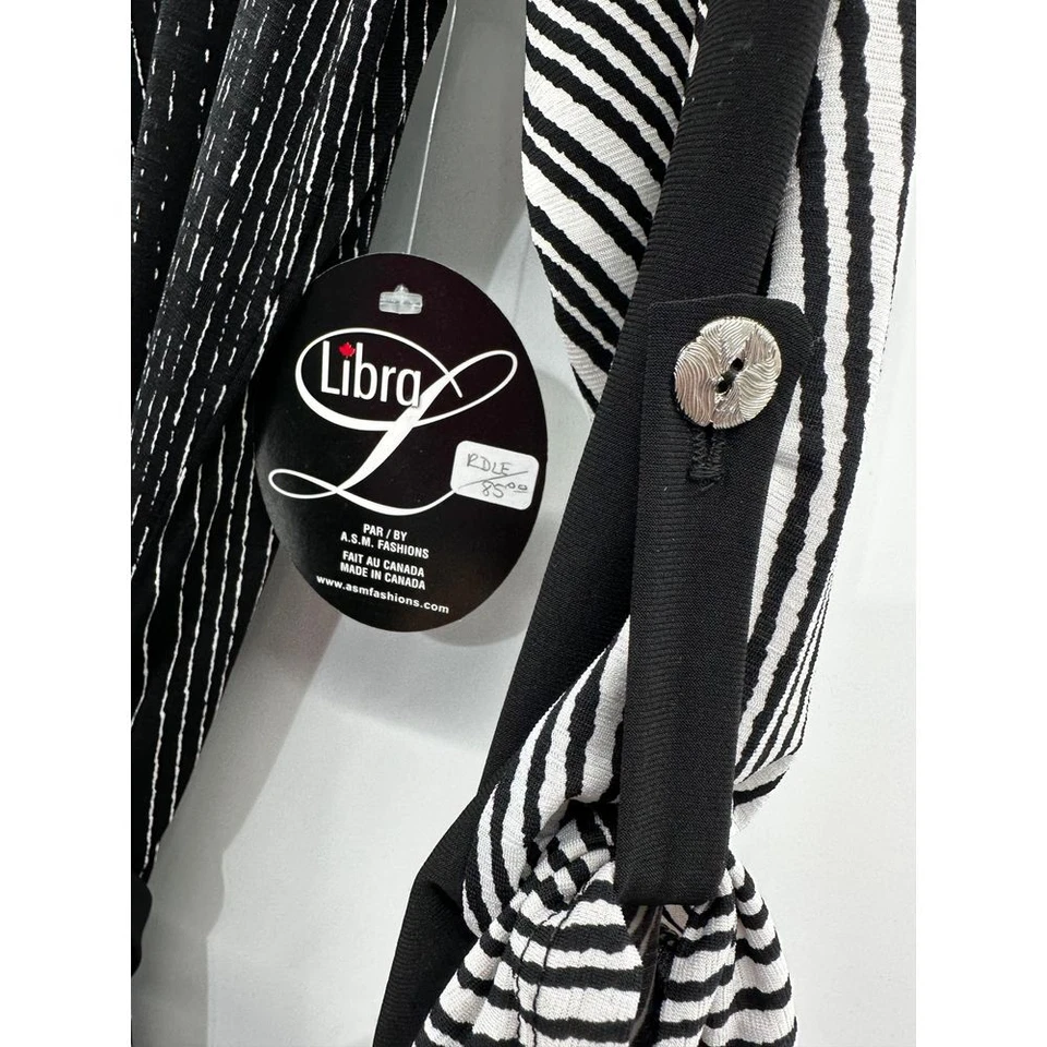 Top Libra Mujer S Negro Arte para Usar Geométrico Cinturón Túnica Artística Madura Oficina Foto 4 de 4