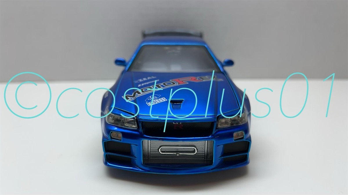 JADA DUB CITY 2002 NISSAN SKYLINE GT R R34 1:24 BLUE MOTOREX