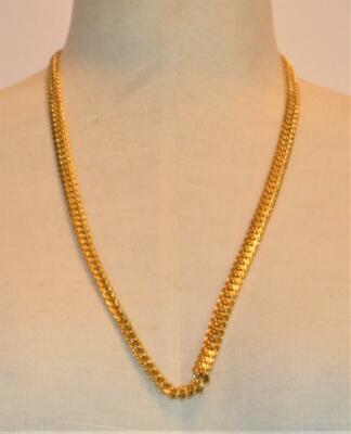 Vintage Gestempelt Napier Goldfarbig Poliert Kette Form 24 '' Halskette