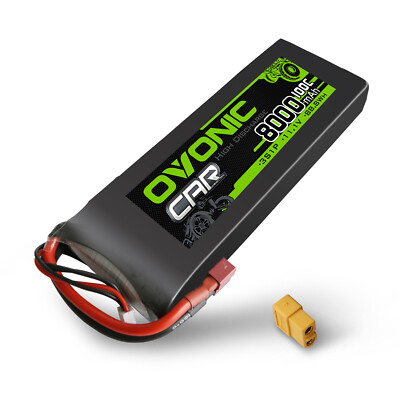 Ovonic 11.1V 100C 8000mAh 3S LiPo Battery for 1/8 1/10 Traxxax Car Deans & XT60