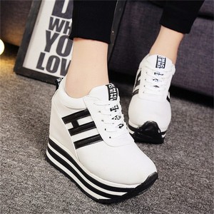 Zapatos Deportivo Con Plataforma Plana 9cm Para Mujer Zapatillas De Moda  Casual | eBay