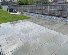Universal Paving Kandla Grey Sawn & Honed 1200x600 Smooth Indian Sandstone Slabs