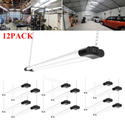 12 PACK 4FT LED SHOP LIGHT 6500K Daylight Fixture Utility Ceiling Lights Garage