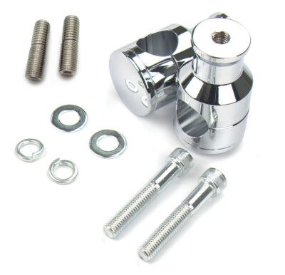 Chrome 2'' Rise 1.25'' Mount Handlebar Riser For DNA Paughco Hardbody Springer