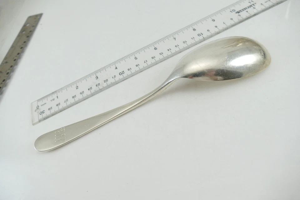 S Kirk Coin Silver Repousse Huge Serving Spoon  RARE   EUC - Image 4 of 4