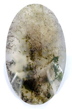 37.1ct Natural Moss Agate Oval Cabochon Scenic Landscape Loose a689