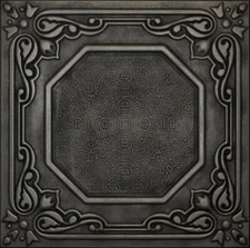Beautiful Texture Ceiling Tiles EASY GLUE UP R32SB  Black  Silver