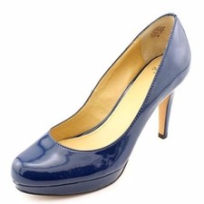 Circa Joan  David Pearly Patent Platform Pump,Light Navy Women 