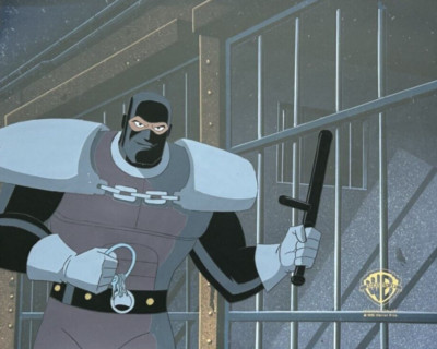 R8 Batman BRUCE TIMM rare LOCK UP cel Bust Shot R8 LOCK UP Batman Episode BTAS WB ...